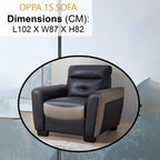 Oppa 1/2/3 Sofa Set In Top Grade PU Leather Upholstery