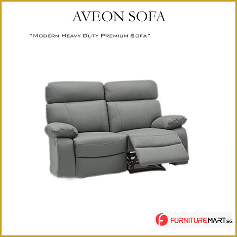 Image of Aveon Half Leather Sofa 5 recliners  Sofa Set in 2 Models