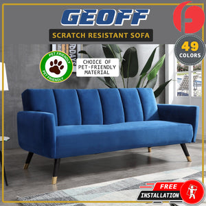 Geoff 2-Seater/3-Seater Luxury Sofa - w/ PetFriendly Scratch-resistant Option