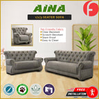 Aina 1/2/3 Seater Sofa Set PetFriendly Scratch-Resist Fabric in Grey or Brown Colour