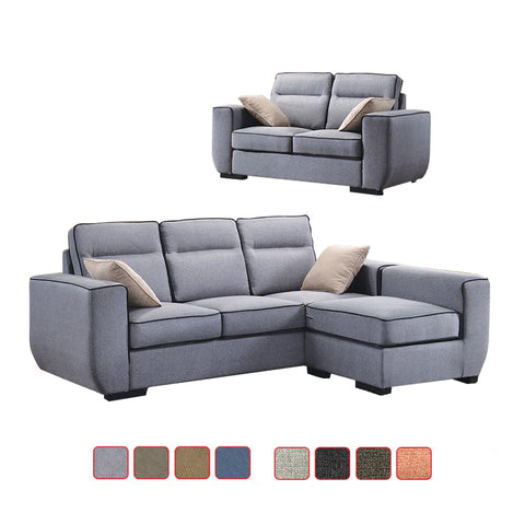 Image of Alyssa Series Fabric 1/2/3/ L-Shape Sofa In 8 Colours