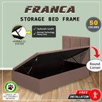 Franca 16" SBD Lift Up Storage Bed Base Bedframe - Pet-Friendly Option / Mattress Option