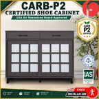 Keiko Japanese Sliding Door Shoe Cabinet CARB-P2 Certified Board in 2 Colours