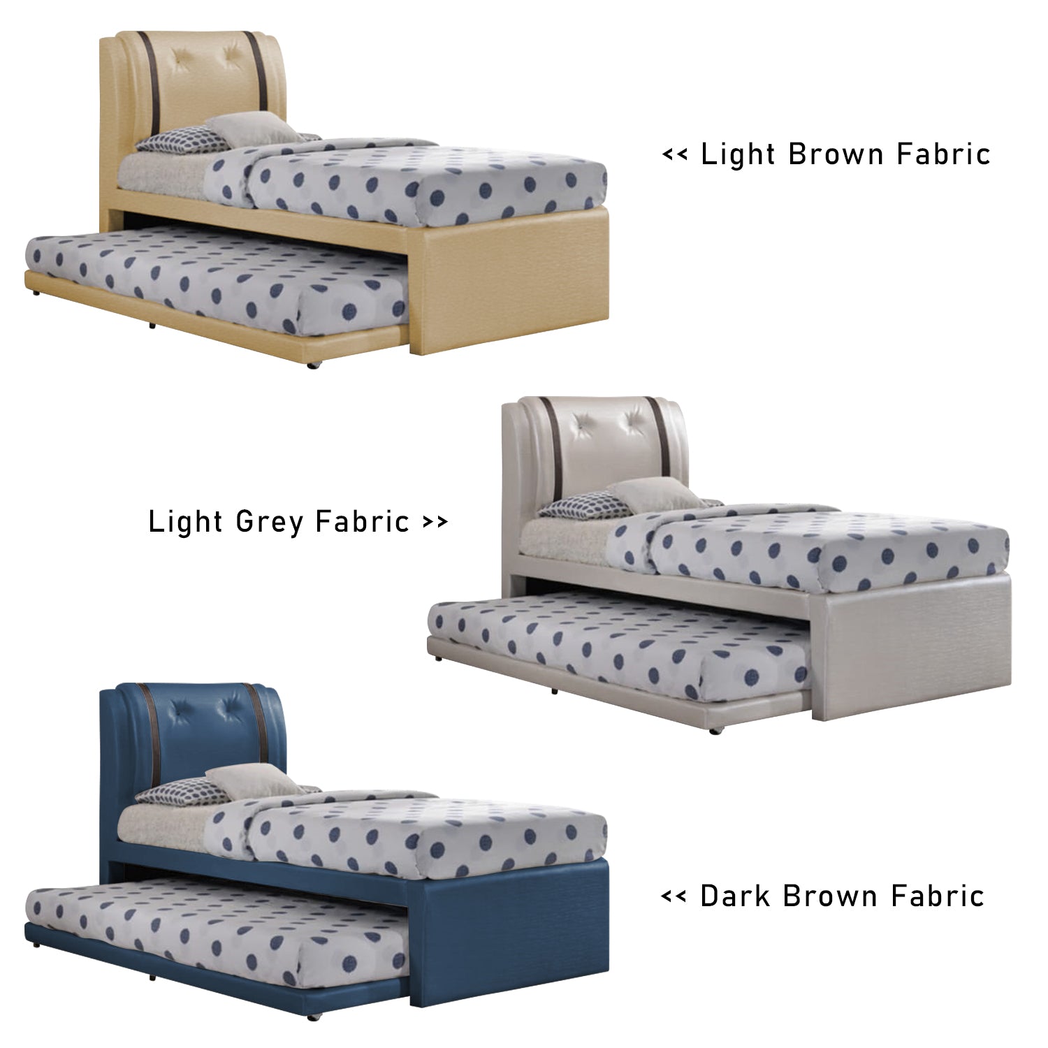 Amora Single and Super Single Pull Out Bed Frame with Mattress Bundle in 6 Colours