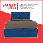 DR CHIRO Haney 16" SBD Storage Bed Velvet Fabric in 3 Colours - With Mattress Add-On