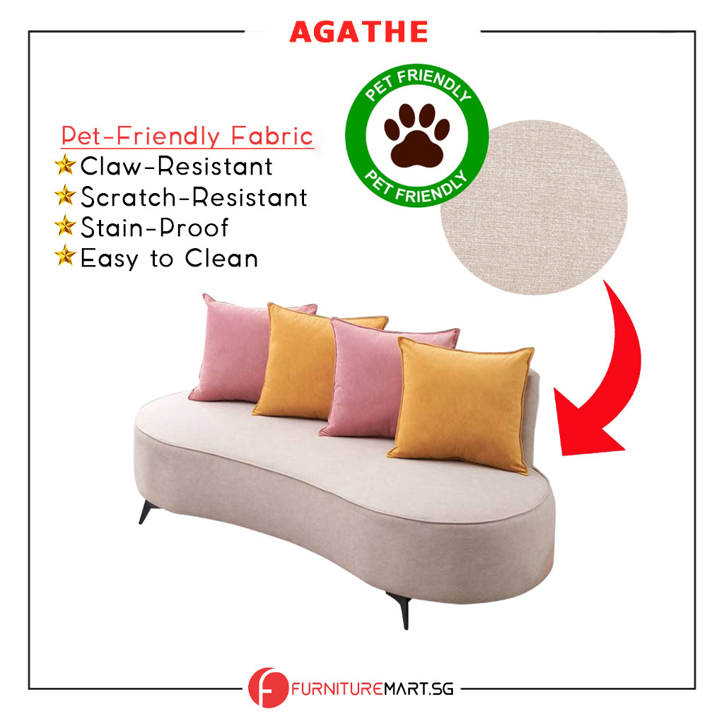 Agathe Pet-Friendly 3-Seater Sofa Scratch-Resistant Claw-Resistant Stain-Proof