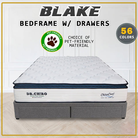 Image of DR Chiro Blake Drawer Divan Bed Frame - PetFriendly Scratchproof / Mattress Option