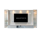Wendy Hanging TV Console Floating with Socket, LED Light, Display Cabinet & Drawers