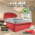 Diomire Lilah 16" Depth Storage Bedframe PetFriendly Material w/Mattress - All Sizes