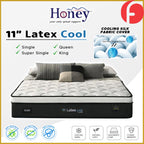 Honey Latex Cool 11" Natural Latex Cooling Silk Mattress - All Sizes Available