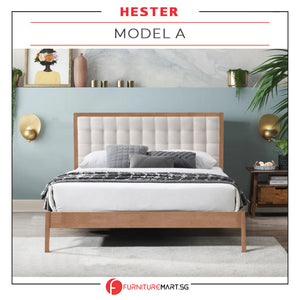 Hester Series Queen/King Wooden Bed Frame Japanese Style Nordic Design in 3 Models