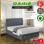 Qahir 14" Depth Storage Bedframe w/ Drawer PetFriendly - With Mattress All Sizes