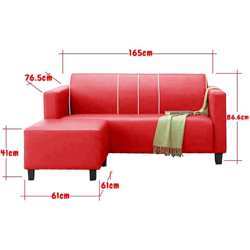 James Series Leather/Pet-Friendly Fabric 3 Seater Sofa With Ottoman In 10 Colours