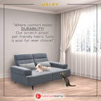 Walry 1/2/3-Seater L-Shaped Sofa with PetFriendly Fabric Scratch-Resistant & Claw-Resistant
