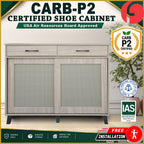 Kaito Japanese Sliding Door Shoe Cabinet CARB-P2 Certified Board in 2 Colours