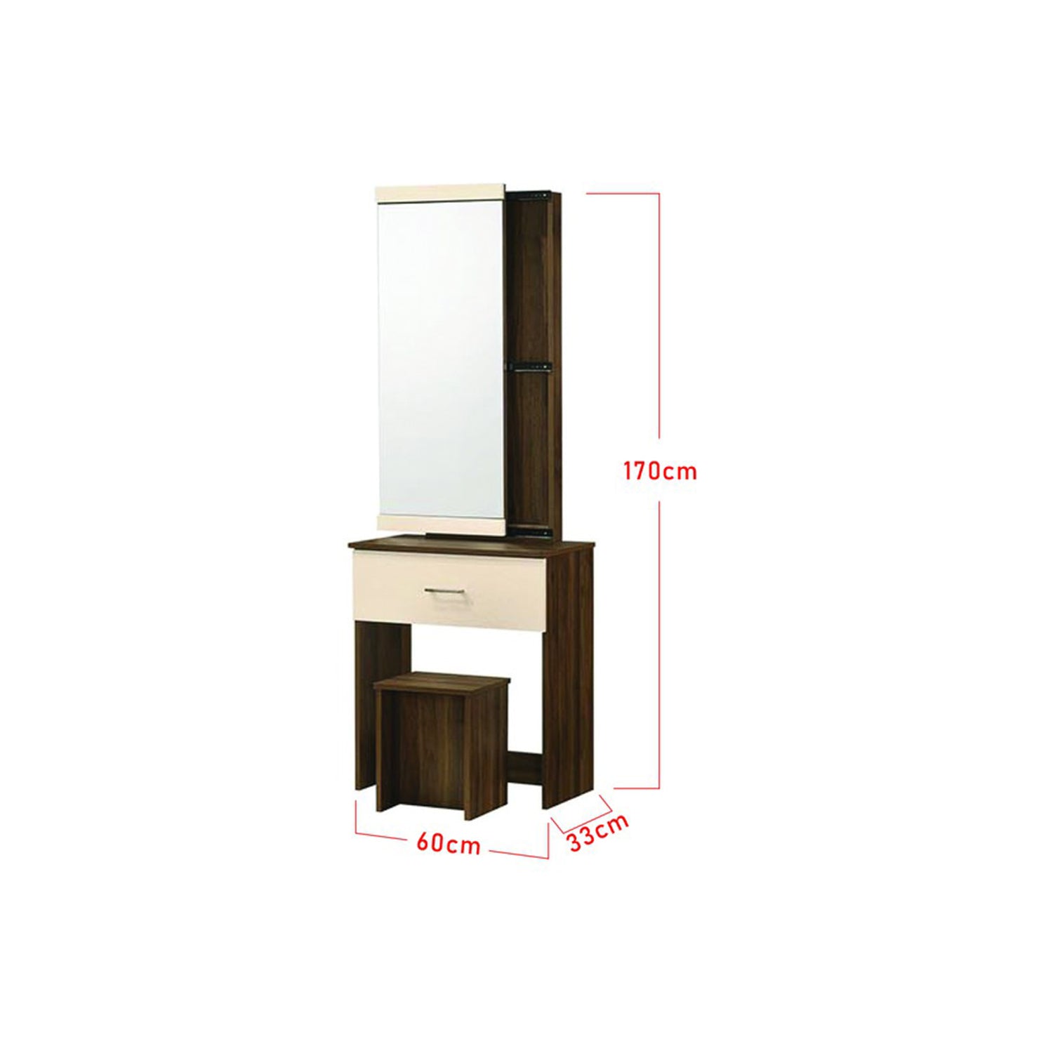 Minna Series 14 Makeup Dressing Table With Drawers and Stool in 2 Colours