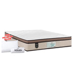 King Koil Mystic Topaz 12" Mattress Chiropractic Coil - Bundle w/ Pillow - All Sizes