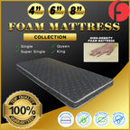 4"/6"/8" Comfort Foam Mattress High Density Foam Premium Quilt - All Sizes Available