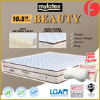 MyLatex Perfection BEAUTY 10.5" Mattress Natural Latex Nano SIlver Fabric - All Size