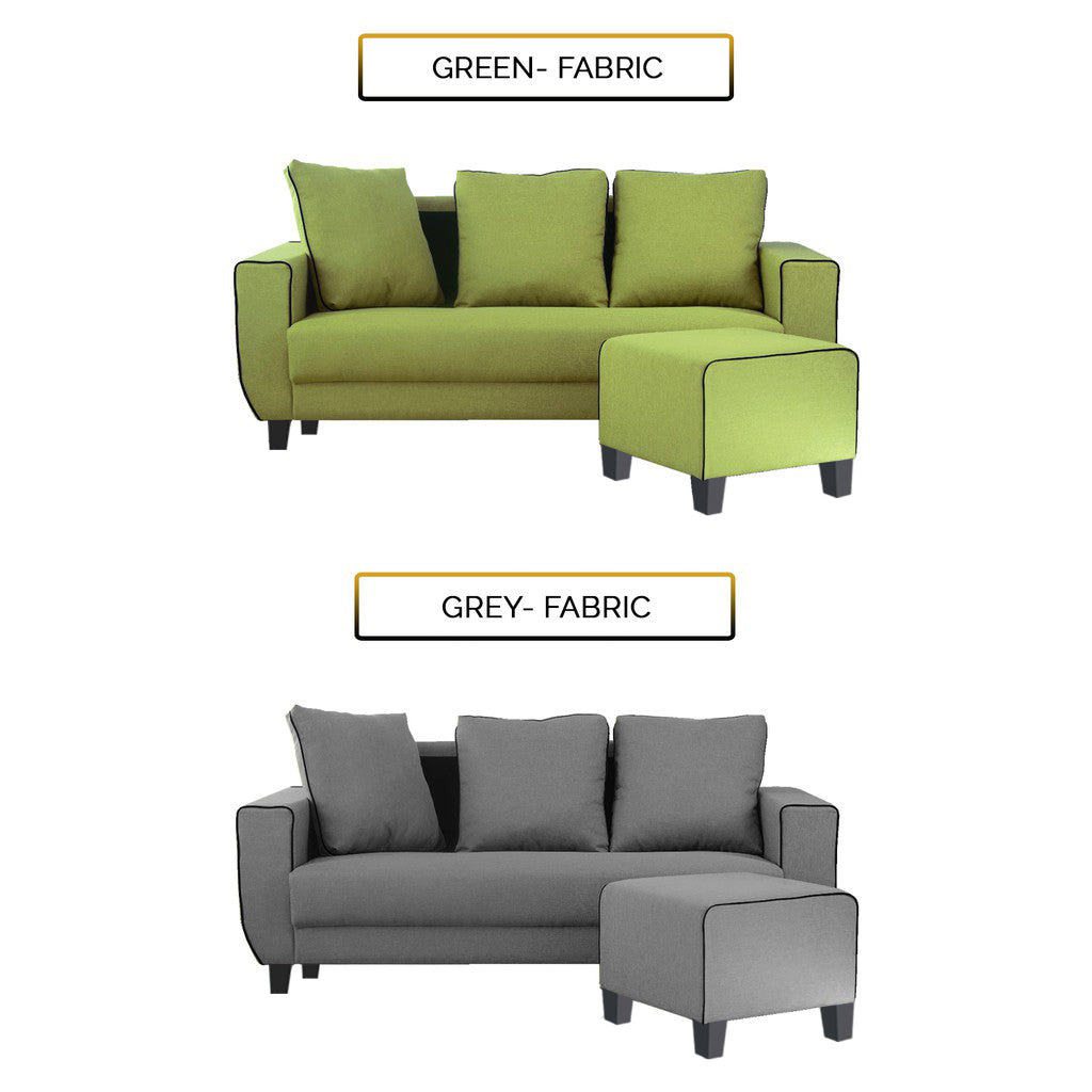 Ruru Series 2/3 Seater Leather Sofa With Ottoman w/ Pet-Friendly Option
