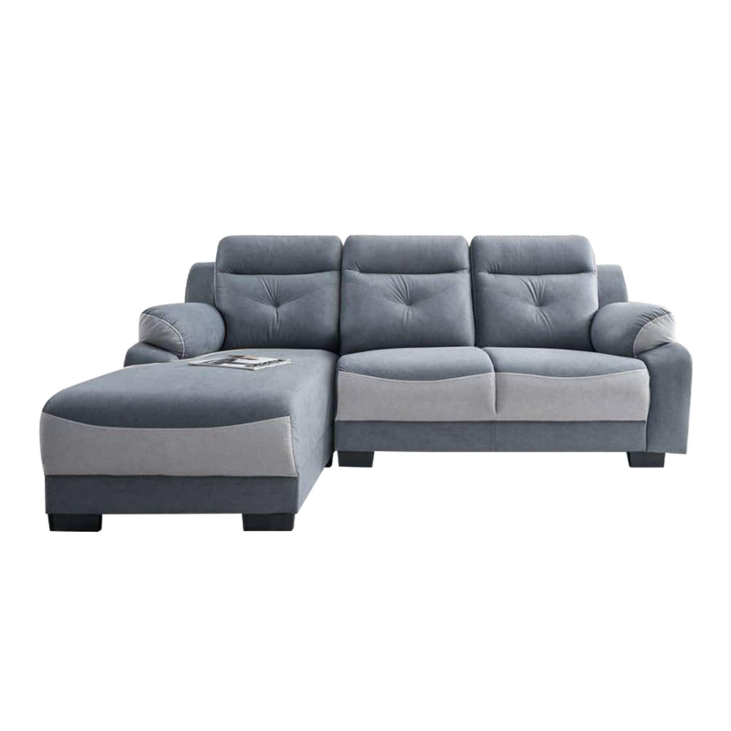 Maine 3-Seater L-Shaped Sofa Pocketed Spring in 50 Colour - w/ PetFriendly Fabric