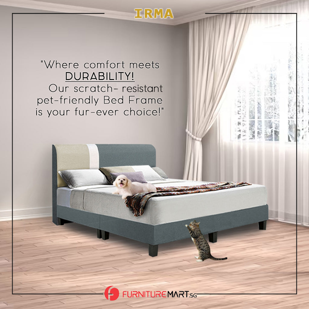 OrthoCoil Divan Bedframe Pet-Friendly Scratch-Resistant Fabric With Mattress Add-On Options - All Sizes Available