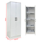 Munich Series 2-Door Shelf Wardrobe Soft Closing with TOP Cabinet Add On in 3 Colours