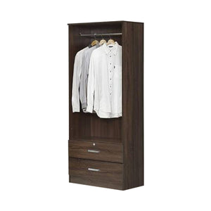 Berlin Series 2 Door with Drawers Soft Closing Wardrobe in Columbia Walnut Colour