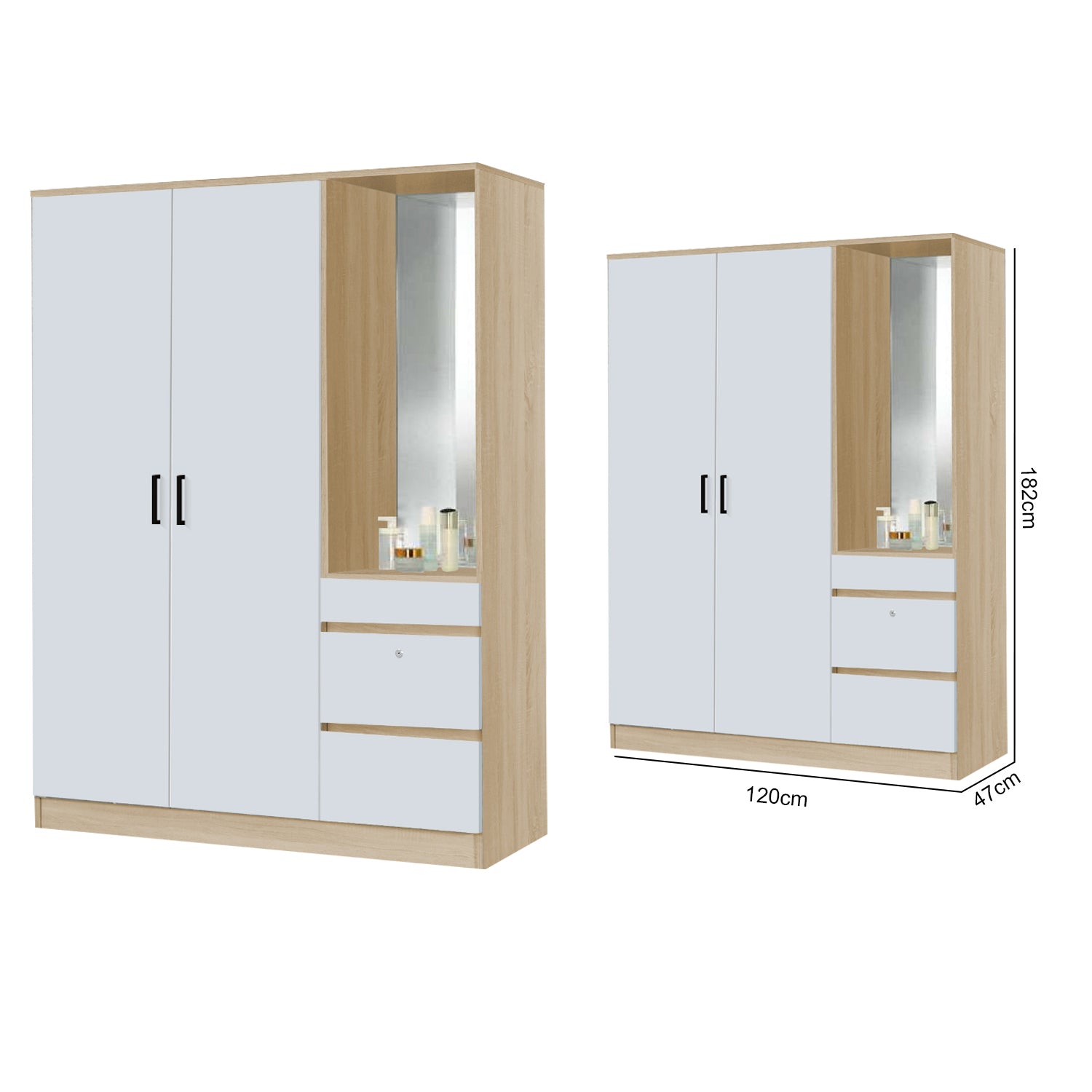 Toluca Bedroom Set Series 4 Includes Wardrobe/Bed Frame/Mattress In Single And Super Single Size.Free Installation