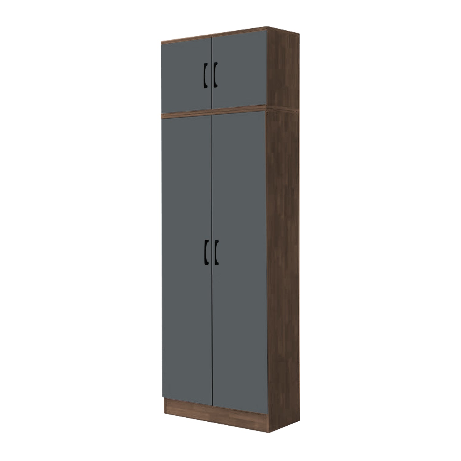 Gillie Series 2 Doors Tall Wardrobe with Top Cabinet Fully Laminated Back in 6 Colours