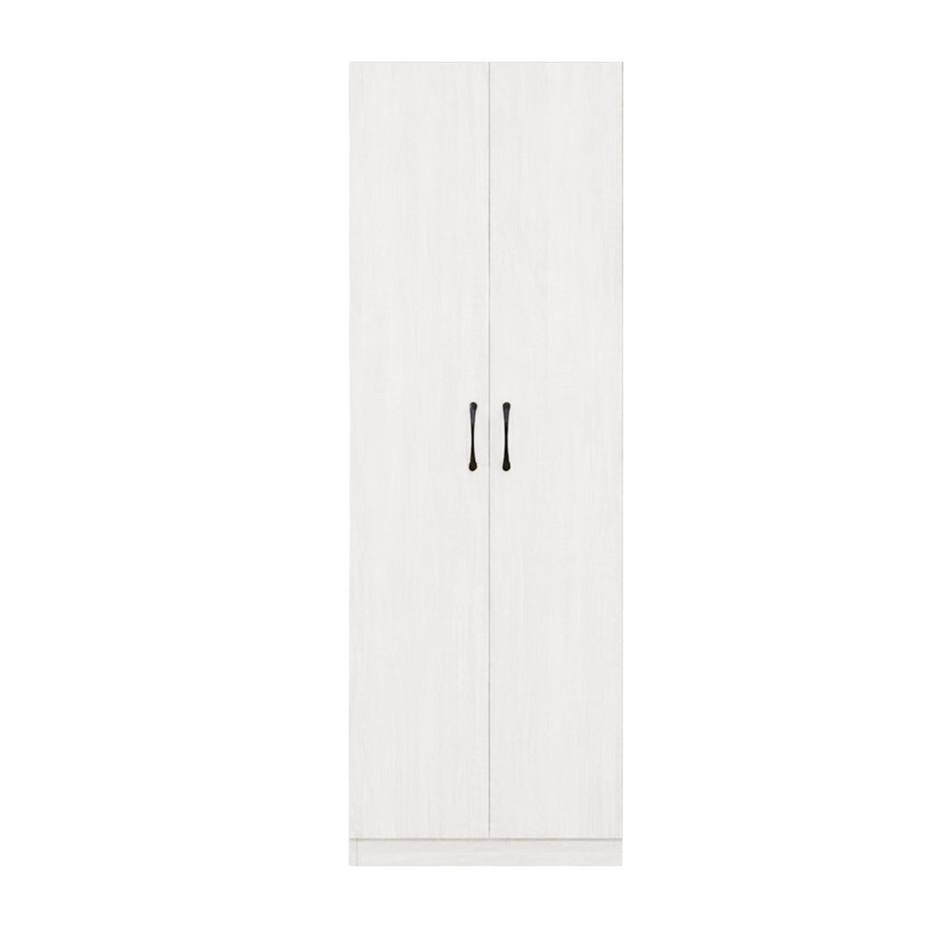 Percy Premium 2 Feet 2 Doors Wardrobe Laminated Back Panel - Free Install