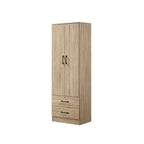FREYA Series 2-Door Natural Wardrobe