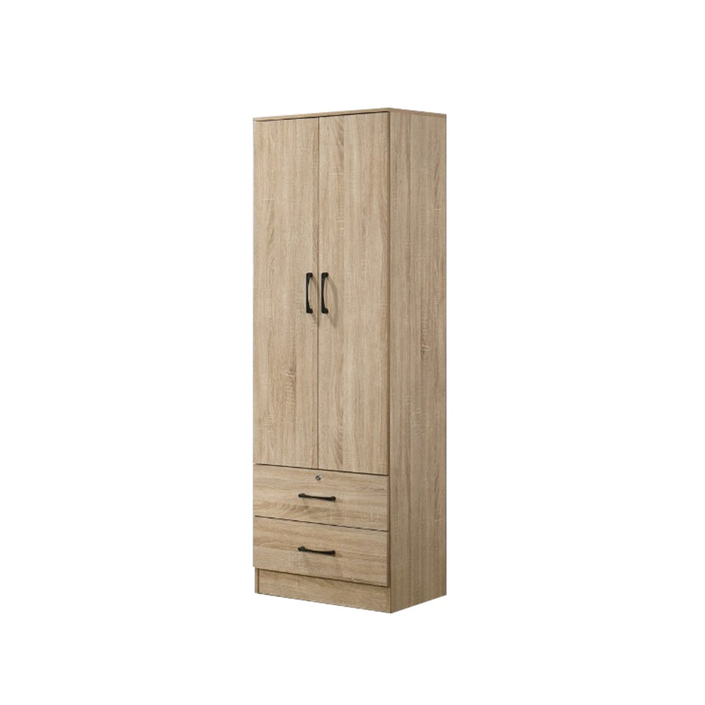FREYA Series 2-Door Natural Wardrobe