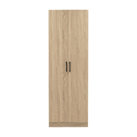 Percy Premium 2 Feet 2 Doors Wardrobe Laminated Back Panel - Free Install