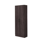 Gillie Series 2 Doors Tall Wardrobe with Top Cabinet Fully Laminated Back in 6 Colours
