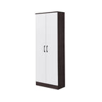 Gillie Series 2 Doors Tall Wardrobe with Top Cabinet Fully Laminated Back in 6 Colours