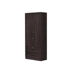 Britain Series 1/2/3/4/5 Doors Tall Wardrobe with Drawers and Top Cabinet in Black Walnut