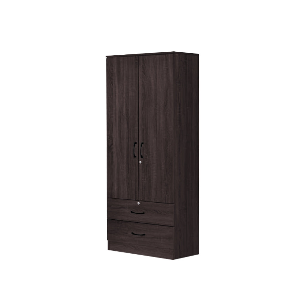 Britain Series 1/2/3/4/5 Doors Tall Wardrobe with Drawers and Top Cabinet in Black Walnut