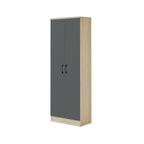 Gillie Series 2 Doors Tall Wardrobe with Top Cabinet Fully Laminated Back in 6 Colours