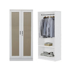 CROATIA Series 1/2/3/4/5 Doors Wardrobe Rattan Design with Drawers and Top Cabinet