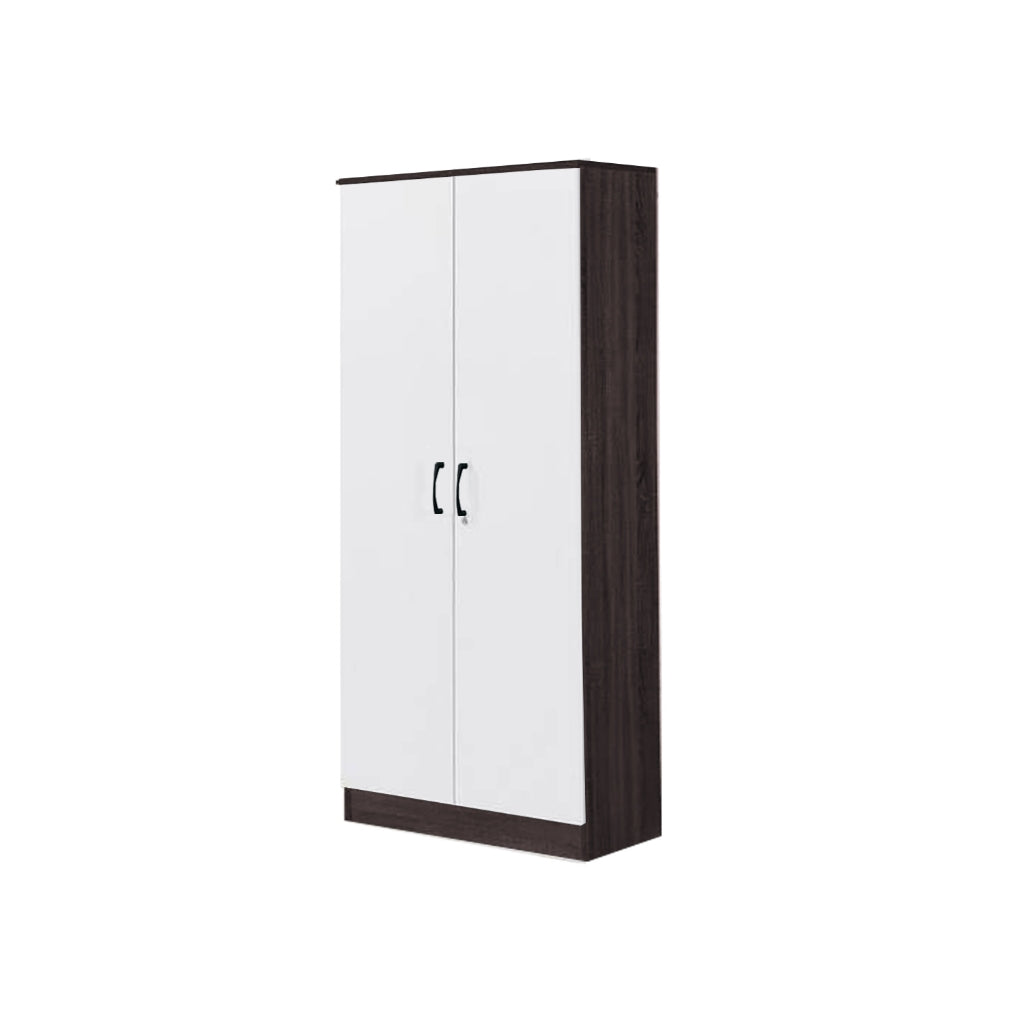 Rome Series 1/2/3/4/5 Doors Tall Wardrobe with Drawers and Top Cabinet in Walnut+White