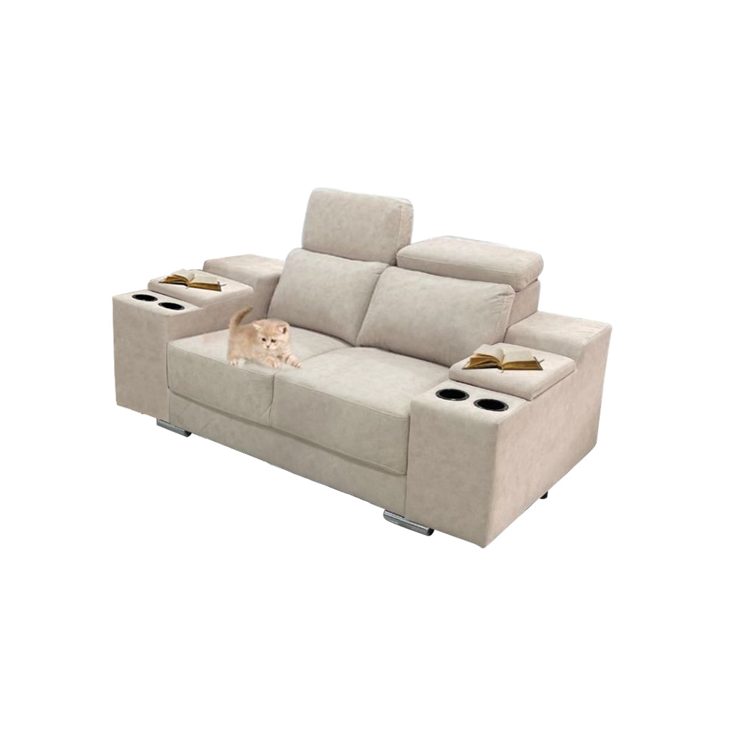 Manny 1/2/3/4-Seater Sofa with Stool Storage & Cup Holder w/ Pet-Friendly Option