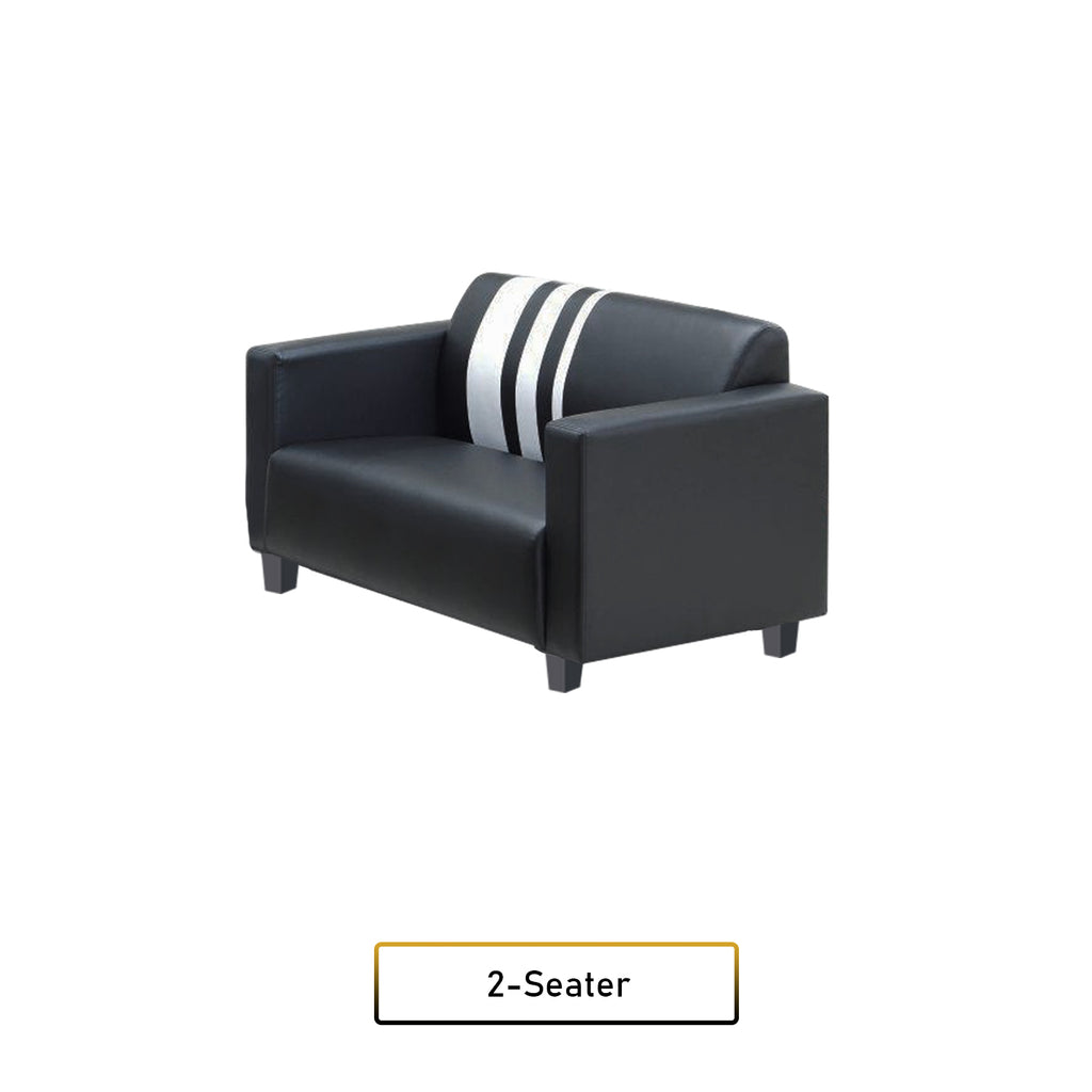 Louis 2/3 Seater Faux Leather Sofa With Ottoman In 6 Colours