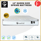 Flamingo 12" Queen Size Mattress HEIQ Anti-Bacteria Pocket Spring Mattress