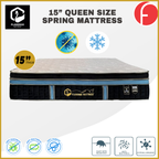 Flamingo 15" Queen Size Mattress HEIQ Anti-Bacteria Pocket Spring Mattress