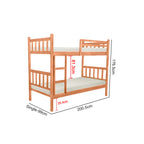 Stella Series9 Solid Mahogany Wood Bunk Bed with Pull-Out Add On Option Single Size