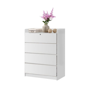 Pachuca Series 3 Premium Chest of 4 Drawers Collection Full Laminated Back Panel in 6 Colours