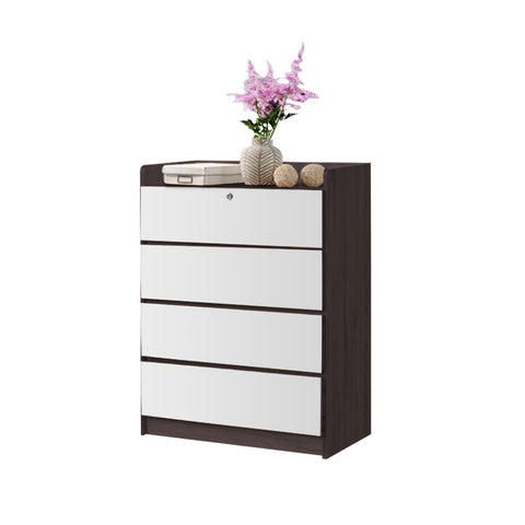 Image of Pachuca Series 3 Premium Chest of 4 Drawers Collection Full Laminated Back Panel in 6 Colours