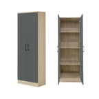 BERLIN Series 1/2/3/4/5 Doors Tall Wardrobe with Drawers and Top Cabinet in 6 Colours