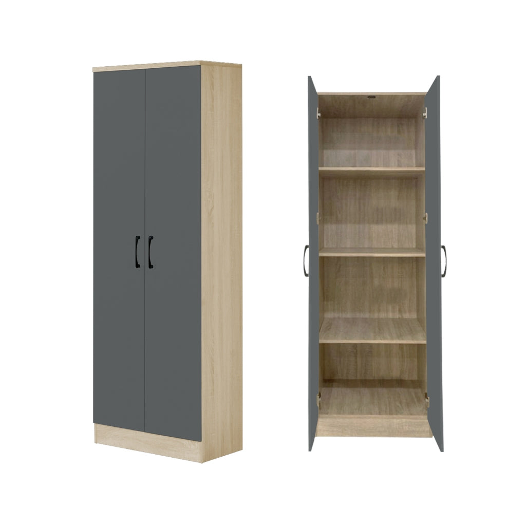 BERLIN Series 1/2/3/4/5 Doors Tall Wardrobe with Drawers and Top Cabinet in 6 Colours